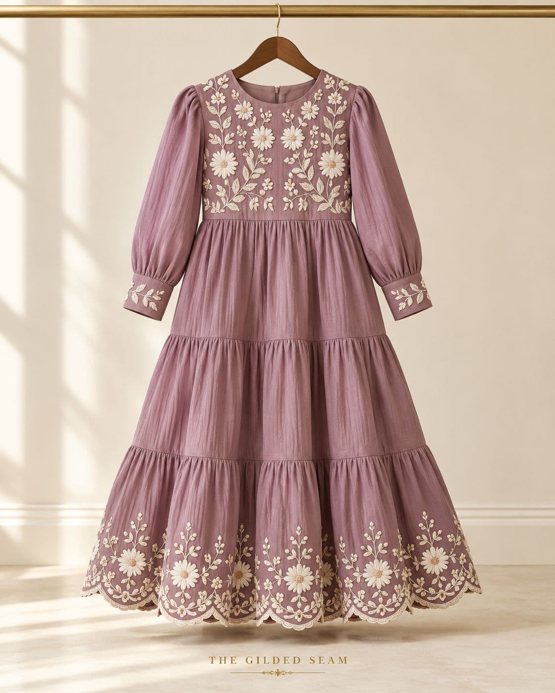 Design preview of the Lilac Tiered Dress in lilac