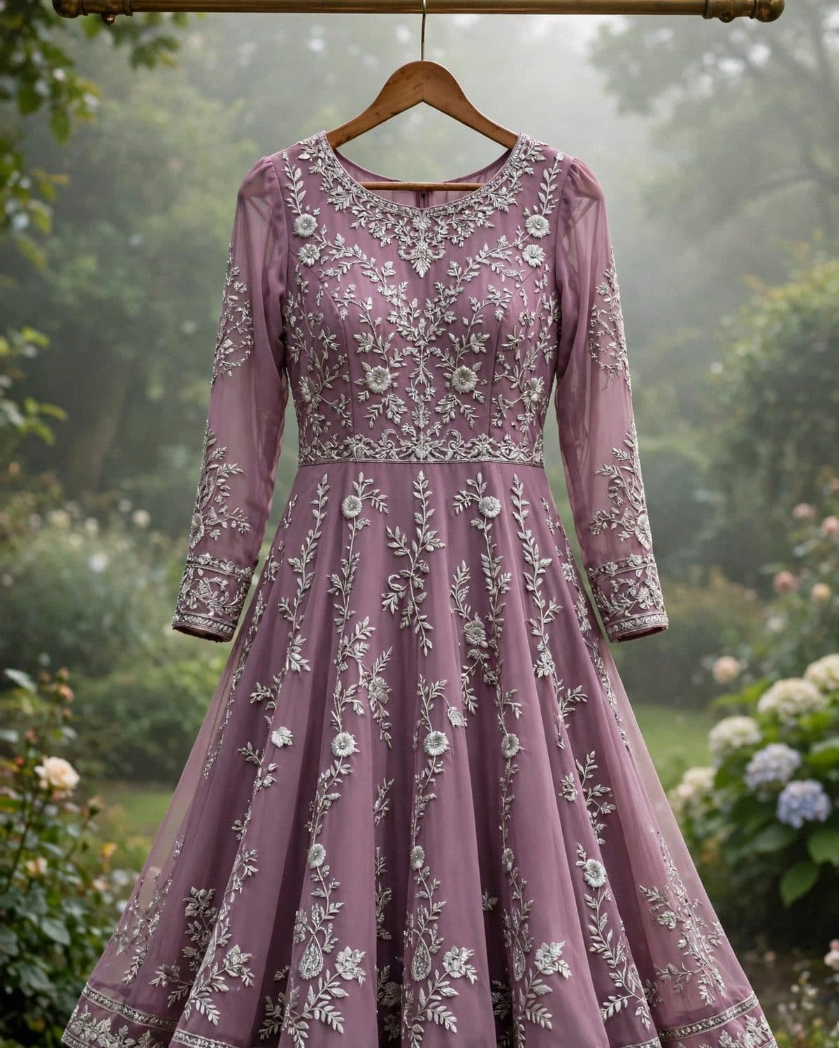 Design preview of the Mauve Tilla Frock in mauve, front view