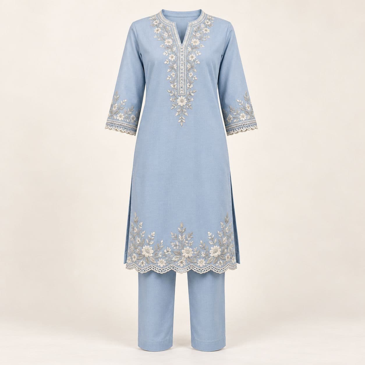 Design preview of the Powder Blue Bloom in powder blue