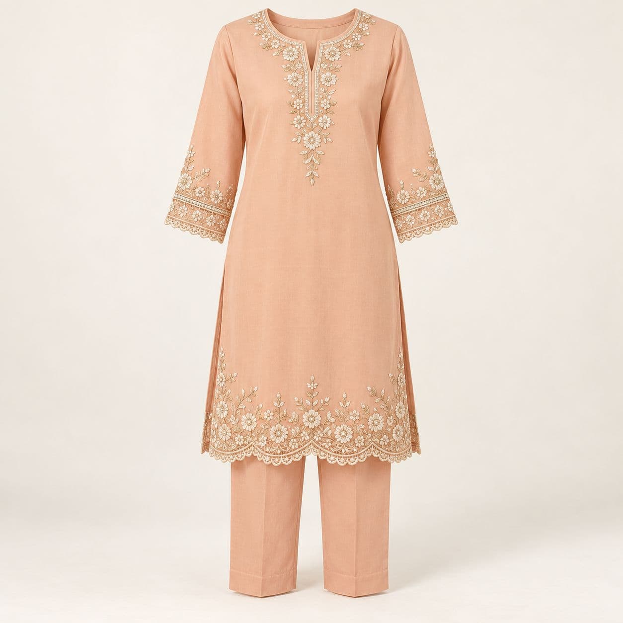Design preview of the Peach Blossom in peach, front view